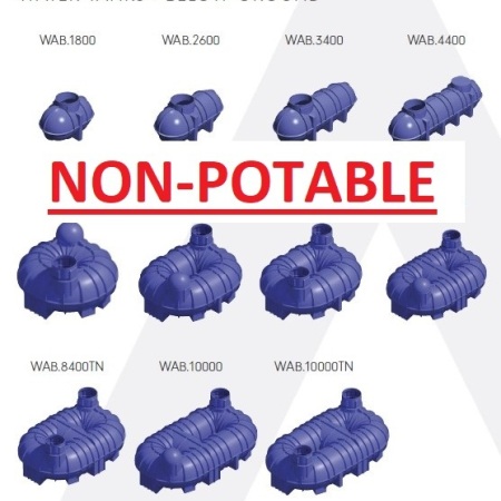 Underground Water Tanks - NON POTABLE